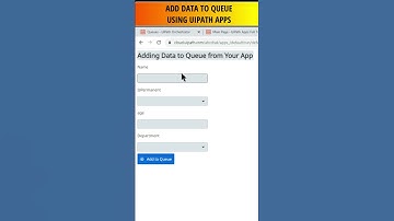 Demo of Adding Data to Queue Using UiPath Apps #Shorts