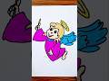 Angel Drawing for Kids #shorts #youtubeshorts #cartoon #kidslearning #art #youtubekids #viral
