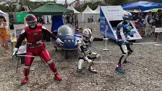 Space Sheriffs Gavan, Sharivan, Shaider Cosplay Practice In Red Bull Box Cart Race 2019