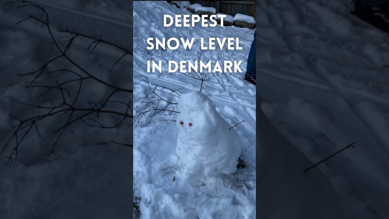 Denmark's winter 2024 records deepest snow level in 13 years | Frozen Denmark 