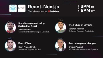 React & Next.js Virtual Meet-up - 25th March, 2023