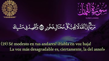 Surat luqman,corãn traduccion al portuguès. سورة لقمان بصوت أحمد المرشود