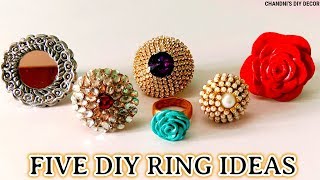 प्लास्टिक बोतल से अंगूठी बनाने के 5 आसान तरीके।।  5 Easy DIY Ring Ideas With Plastic Bottle ||