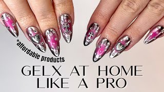 EASY GELX NAILS AT HOME LIKE A PRO | Affordable & Easy GelX | Nail Art Tutorial by BaddLilThingz Nails 4,402 views 9 months ago 12 minutes, 1 second