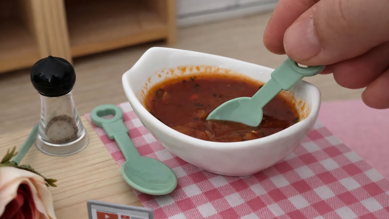 Cooking REAL Tiny Lentil Soup 🍲 Miniature ASMR
