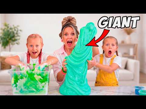 WE MADE A GIANT SLIME! 😱 Alina, Milana & Helen