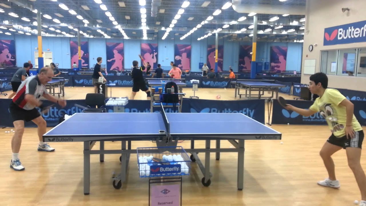 Coach Cong Zhou backhand with gregg's backhand