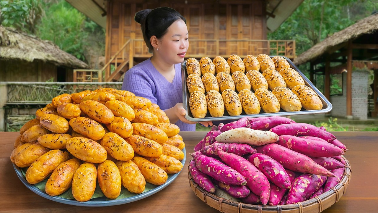 Simple Homemade Sweet Potato Cakes for Sell from Bountiful Sweet Potato Harvest | Simple Life