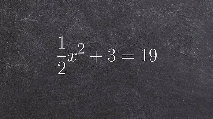 Using the square root method to solve a quadratic equation