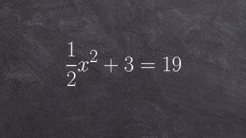 Using the square root method to solve a quadratic equation