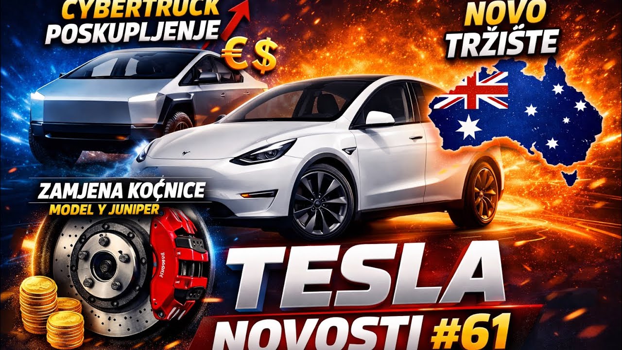 TESLA NOVOSTI #61 - ZAMJENA DISKOVA ZA MODEL Y, MODEL Y L NA NOVIM TRŽIŠTIMA, POSKUPIO CYBERTRUCK