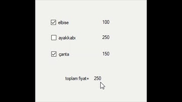 33.Örnek= C# CheckBox Kullanımı