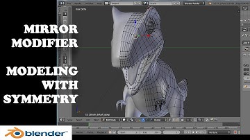 quick tip blender, mirror modifier modeling with symmetry