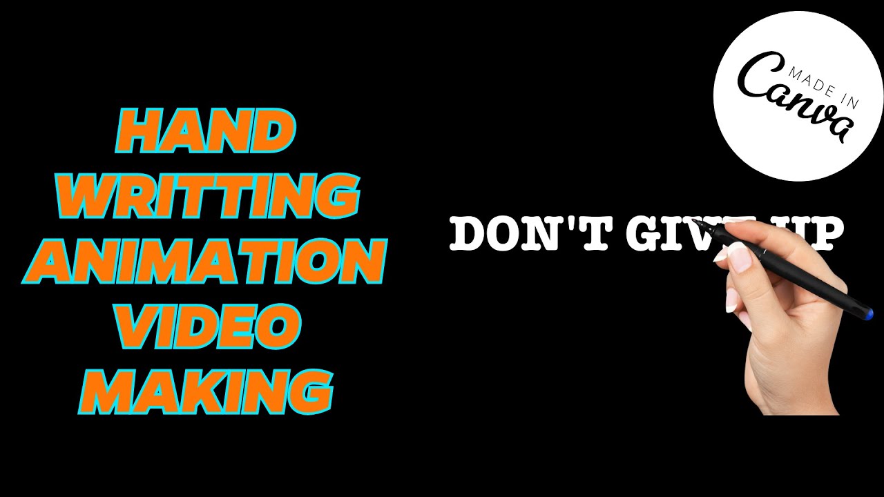 Make Hand Writing Animation Video Canva Tutorial in Urdu \ Hindi - YouTube