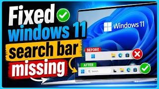 Fix Windows 11 Search Bar Missing From Taskbar Windows 11 in 1 Minute ( 2026 )