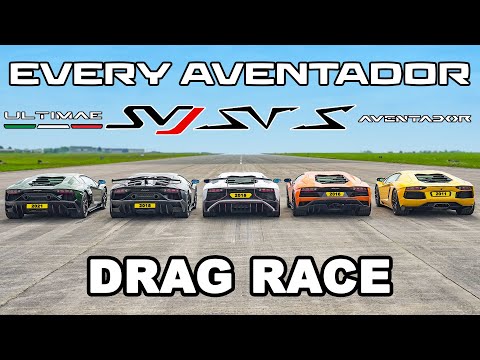 EVERY Lamborghini Aventador DRAG RACE