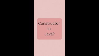 Constructor in Java | TechBot