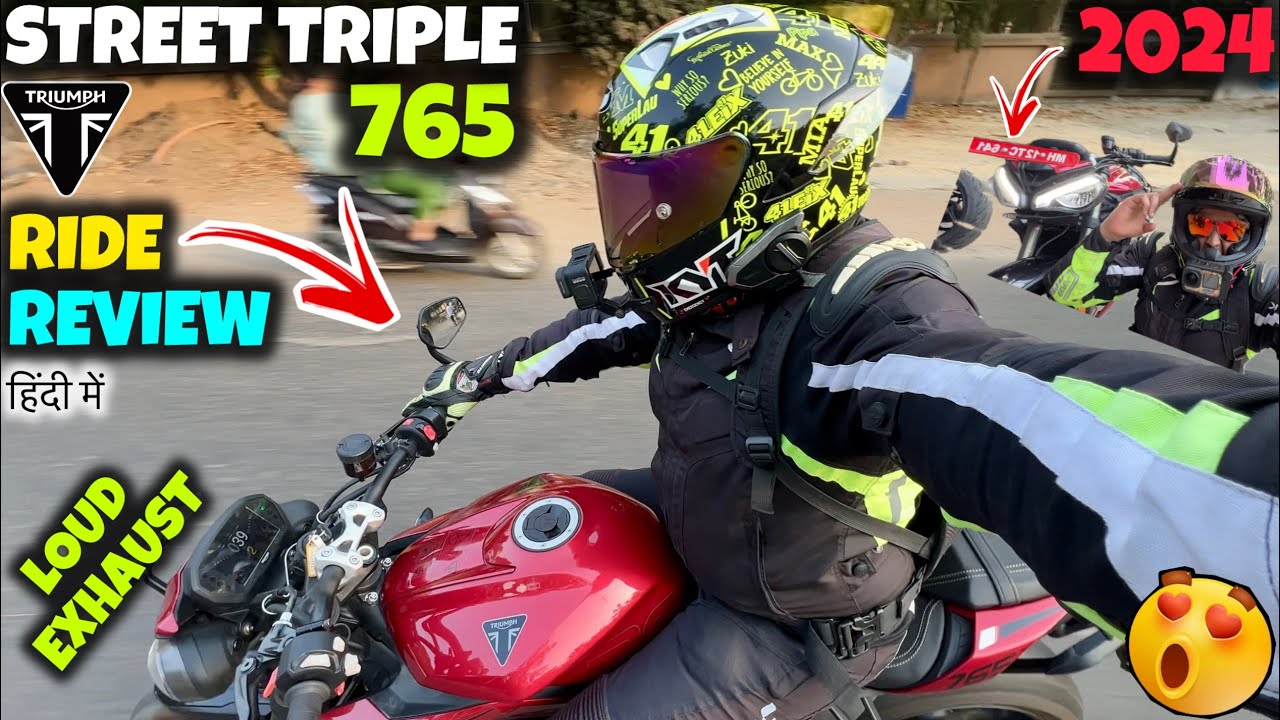 Triumph Street Triple 765 RS Ride Review😍| Loud Exhaust🔥| Gear Shifters India #triumph #testride