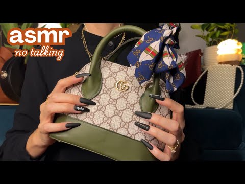 ASMR 🖤 Tap/Scratching on 10 New Purses! 