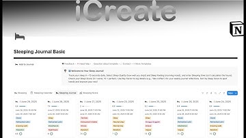 Notion Template - Sleeping Journal Explained - iCreate