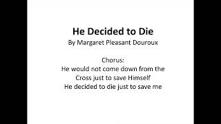 He Decided to Die -  Tenor