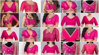 Pink Blouse Front Neck Designs 2026 |💗Pink Blouse Design Front Side | Latest Pink Blouse Neck Design