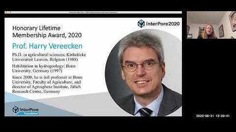 Award Ceremony 1 - InterPore2020 - August 31, 2020