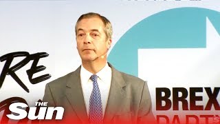 Nigel Farage Speech At Brexit Party Parliamentary Candidates Event