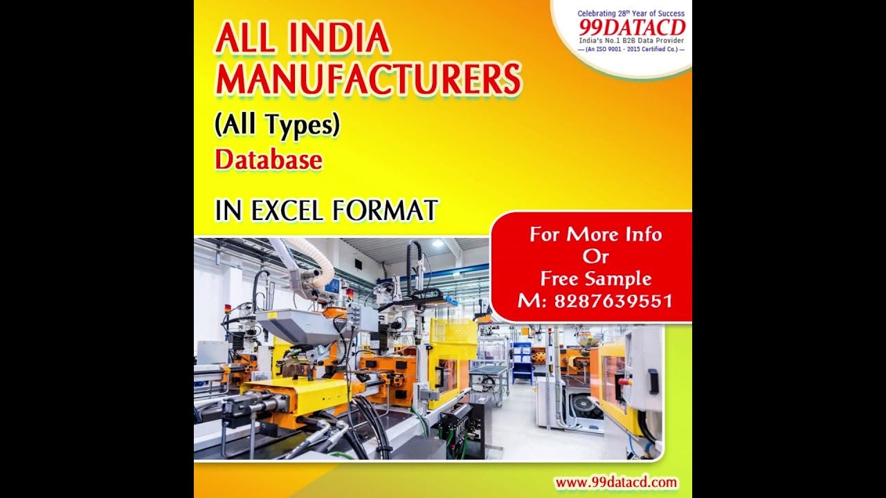 All India Manufacturers  All Types Database