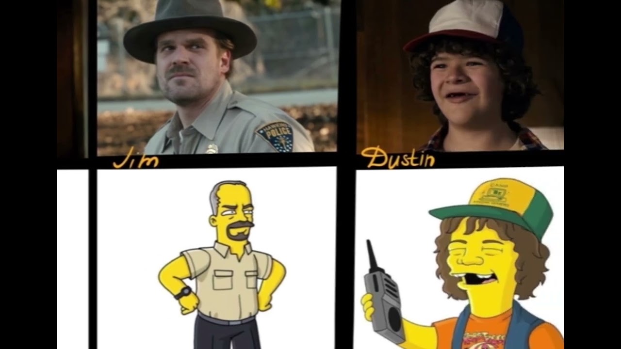 ⚡Stranger things characters Simpsons ⚡