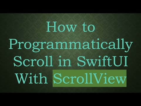 How to Programmatically