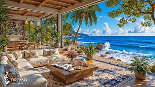 Summer Morning Jazz at Beachside Retreat | Soft Jazz, Ocean Breeze & Wave Sounds for Happy Moods screenshot 1