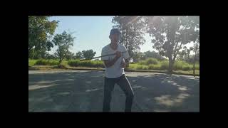 Arnis Basics Weapon hand positioning with basic Footwork