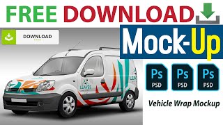 Vehicle Wrap MockUp PSD File Free Download | How to apply Car Wrap mockup in photoshop cc