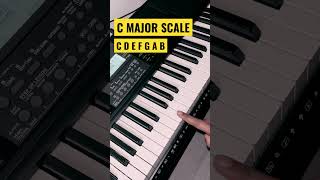 C Major Scale Shorts - Learn Play on Piano Keyboard Shorts | C Scale Shorts | Music Tutorial #shorts