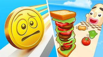 Coin Rush | Sendwich Runner - ALL LEVELS - IOS Android Gameplay Walkthrough All New Updates