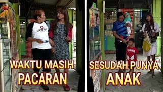 Perbedaan sewaktu masih berpacaran dan sesudah menikah, saat diajak di rumah makan.