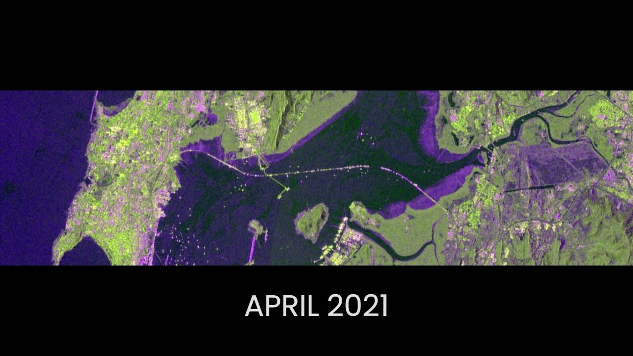 Mumbai Trans-harbour link construction time-lapse (2018-2024)