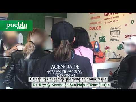 Catean tres negocios que vendían donas fake De Kryspy Kreme en Texmelucan