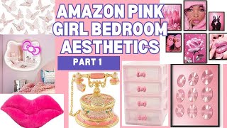 AMAZON MUST HAVES; PINK GIRL BEDROOM AESTHETICS screenshot 3