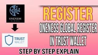 How to create oneness global I'd in trust wallet || trust wallet mein ONG ki ID kaise lagaye || screenshot 1