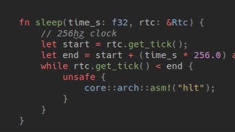 Adding a sleep function to my rust kernel