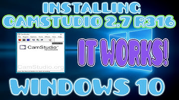 Installing CamStudio Setup 2.7 R316 on Windows 10! IT WORKS!!! (No ADS Installer)