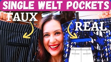 my secrets! SINGLE WELT pockets on KNIT TROUSERS. Bridget (Love Notions). FAUX & REAL