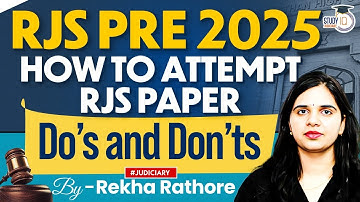How to attempt  RJS prelims | Do’s and Don’ts | Dress code | Mistakes to avoid by Rekha Rathore
