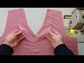 Before starting to sew the V neckline, you need to do this first.