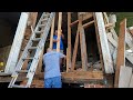 FIXING BOWED WALL ON 140 YEAR OLD HOUSE | FIXING FRAMING MISTAKES WITH SCOTT