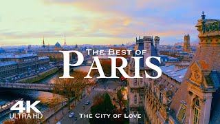 [4K] Best of PARIS 2024  2 Hour Drone Aerial Relaxation Film UHD | FRANCE