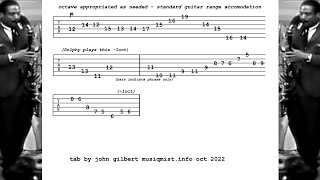 Eric Dolphy Guitar Transcription