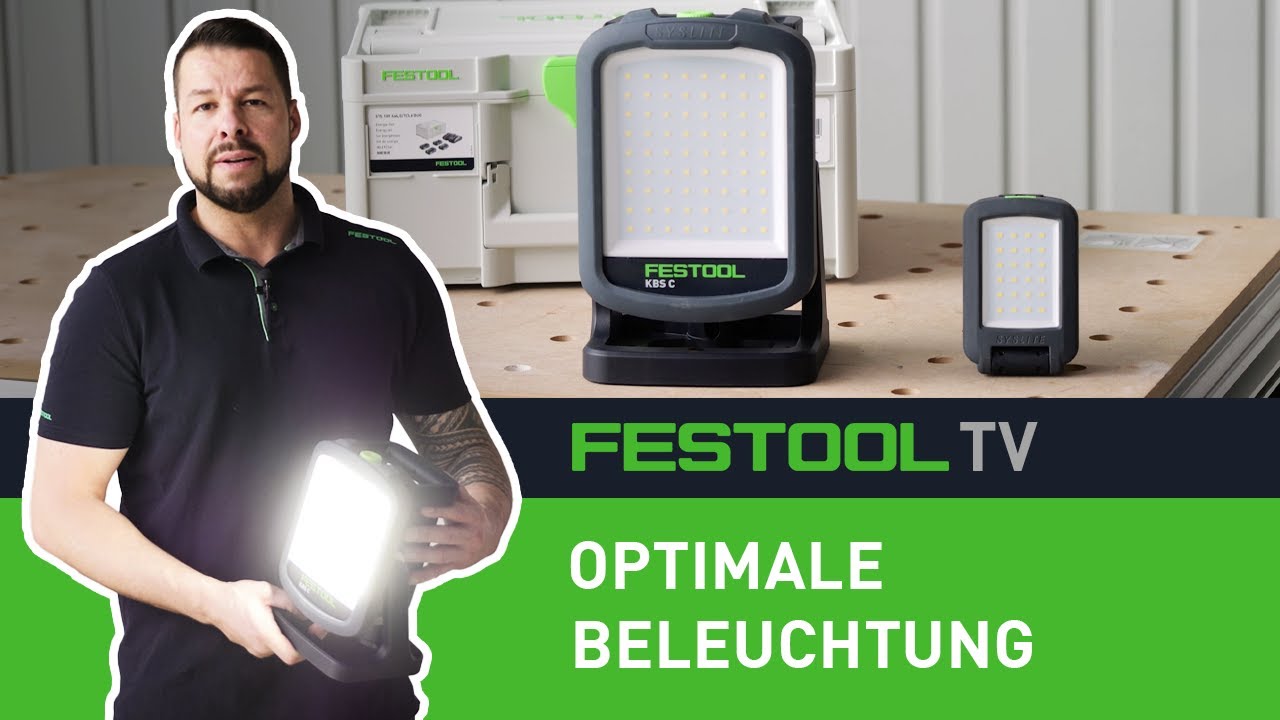 Optimale Beleuchtung für deinen Arbeitsbereich. Akku-Leuchten KBS C & KAL C (Festool TV Folge 312)